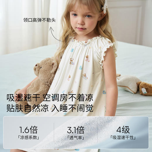 【宝宝服饰】EMXEE嫚熙冰奶皮女童睡裙2026 商品图2