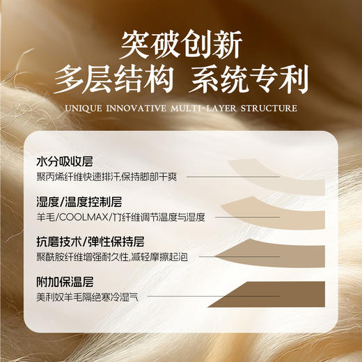 CRISPI &UphillSports联名 户外徒步登山袜羊毛袜跑步袜子短袜薄款 E9755 商品图1