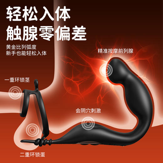斯汉德前列腺后庭按摩器锁精手指扣动双马达五合一遥控浪川 商品图2