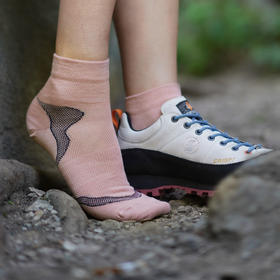 CRISPI &UphillSports联名 户外徒步登山袜羊毛袜跑步袜子短袜薄款 E9755
