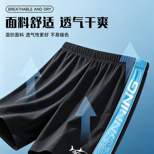 新款透气速干大码泳裤肥佬裤沙滩游泳温泉平角短裤男士泳衣 商品图1