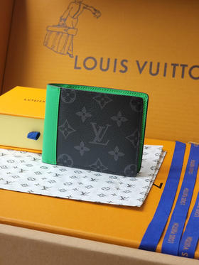 春夏特惠💰330 原单LV M25849短夹 黑花/绿色