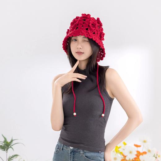 苏苏姐家半夏拼花帽手工diy编织钩针云小骨空心棉毛线团材料包 商品图1