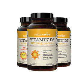 Naturewise 维生素D3（1000IU&2000IU&5000IU）360粒/瓶 活性25羟基维生素d3阳光瓶