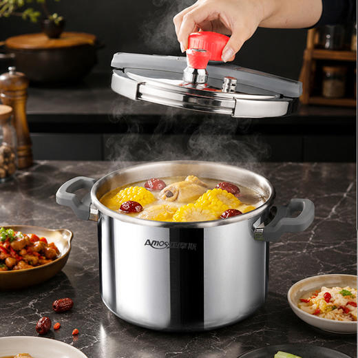 【纯钛速压鲜】亚摩斯 纯钛高压锅 DS22A 4.5L/5.5L 16大安全防护 商品图2