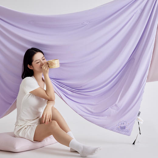 【A类可机洗！ 接触凉感 双面控温 抗菌】顶柔 棉花糖雪糍双面控温被夏凉被3.0-BX2280 商品图6
