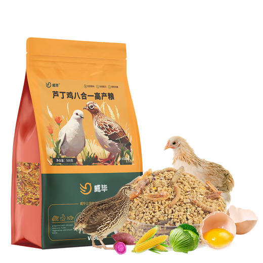 芦丁鸡饲料500g8合1芦丁鸡主粮混合蔬菜粒育雏芦丁鸡食粮产蛋粮 商品图4