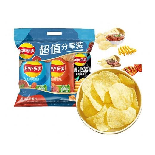 J乐事210g组合包（红烩味+烧烤味+大波浪鱿鱼味） 商品图2