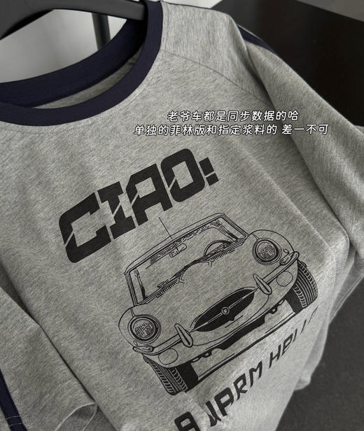 韩国订单复古汽车ciao字母t恤 商品图10