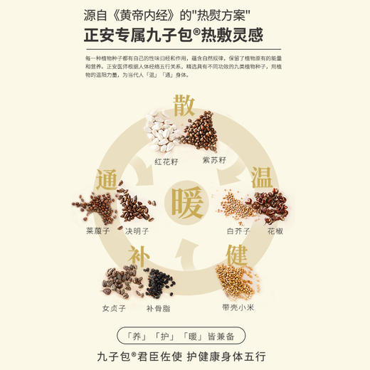正安 九子包暖足贴 温阳草本研磨 4小时恒温发热   5袋/盒 手脚冰凉虚寒拉肚子经期老寒腿  （有效期至27年1月11日） 商品图10