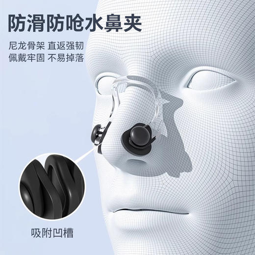 游泳耳塞专业防滑防呛鼻夹儿童洗澡成人防进水硅胶游泳装备 商品图4
