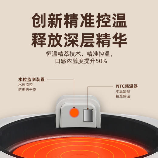 【净萃炖煮】荣事达 全玻璃养生壶 纯钛滤网 1.2L/个 8大润养功能 商品图3