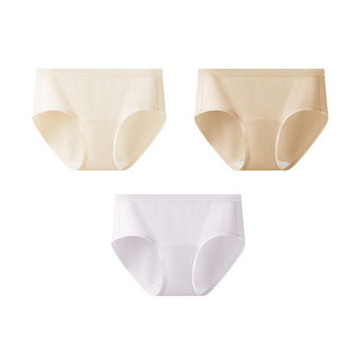 有棵树内裤女莫代尔10A抗菌加长裆中腰（三条装）YSWU3277B 商品图6