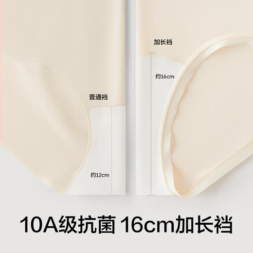 有棵树内裤女莫代尔10A抗菌加长裆中腰（三条装）YSWU3277B 商品图2