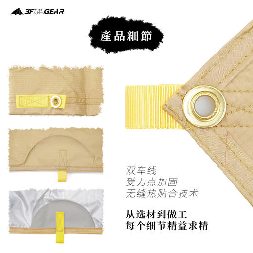 三峰出210T涂银天幕带杆 商品图4