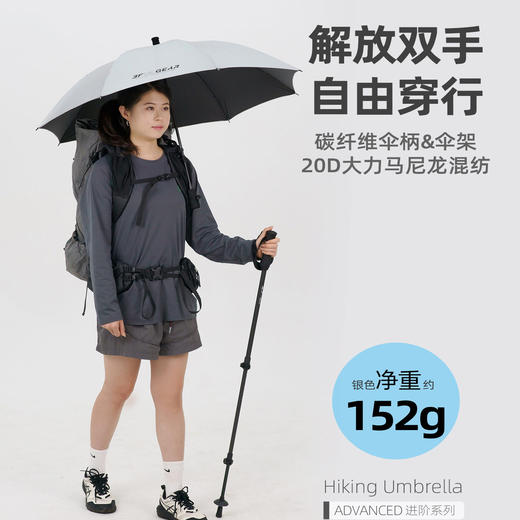 三峰出轻量化徒步伞晴雨两用登山徒步旅行超轻雨伞遮阳防晒 商品图0