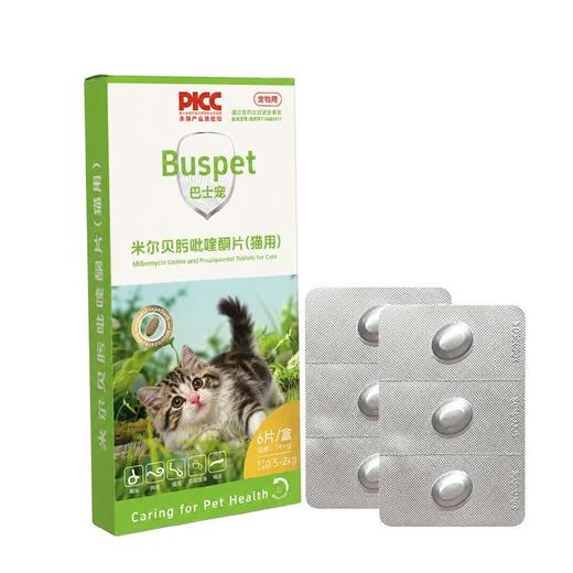 巴士宠米尔贝肟吡喹酮片 6片装 猫用体内驱虫 商品图6