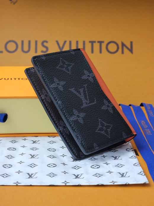 春夏特惠💰320 原单LV M25841 卡包 黑花/橙色 商品图2