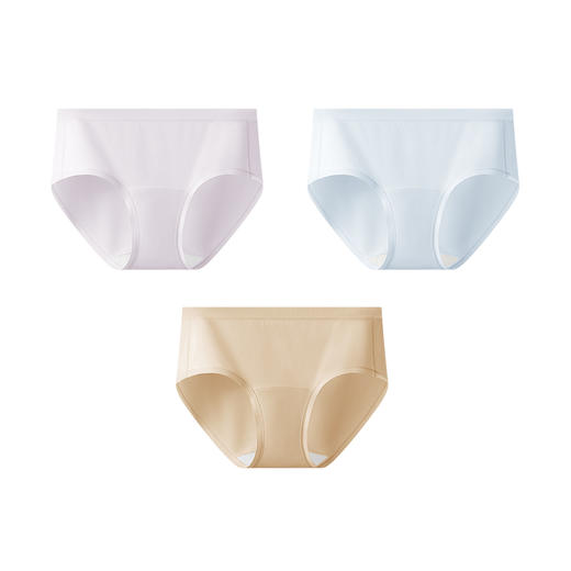 有棵树内裤女莫代尔10A抗菌加长裆中腰（三条装）YSWU3277B 商品图5