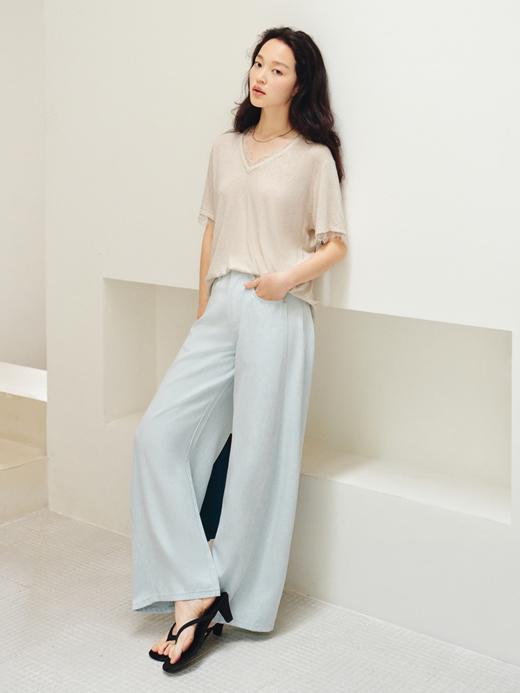 “遛弯裤”弯刀阔腿休闲裤FCG2JEN067 商品图11