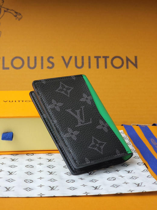 春夏特惠💰320 原单LV M25841卡包 黑花/绿 商品图2