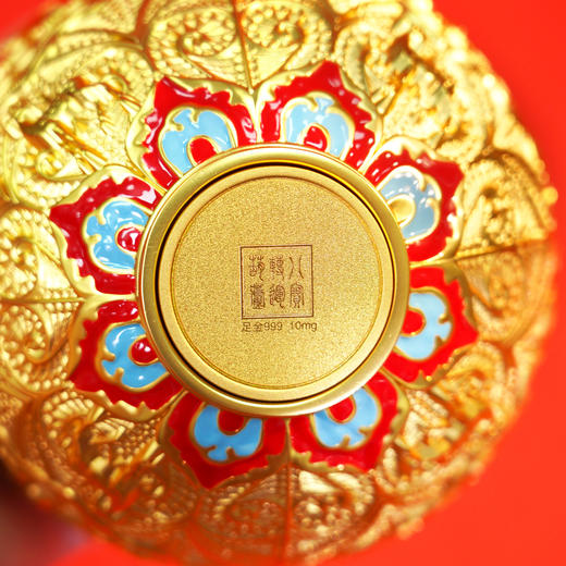 国博 115 周年献礼 《八宝转运葫芦》 三大非遗工艺 花丝镶嵌珐琅彩錾刻 可旋转镇宅摆件 商品图7