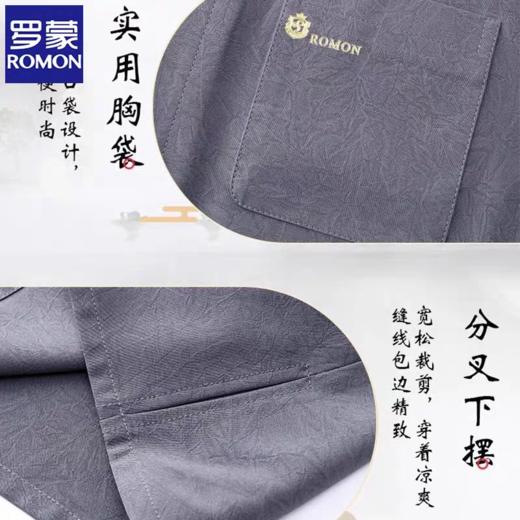 【父亲节特惠】罗蒙中式唐装 夏季新款男士衬衫短袖中年免烫衬衣中老年人爷爷装 商品图4