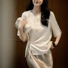 卷卷紫流苏盘扣提花上衣 柔软垂顺 自带东方温婉感 优化腰身比例 显瘦百搭不挑身材 商品缩略图7
