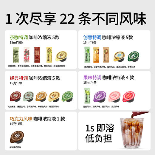 【再升级】知乎知物风味浓缩咖啡液多种口味0脂肪美式拿铁速溶共22杯 商品图1