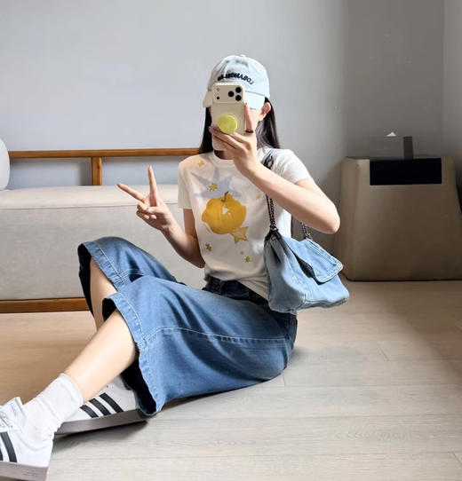 mo两色天丝牛仔七分裤裙060603 商品图13
