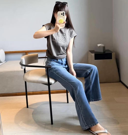 夏季新款MM莱赛尔天丝阔腿牛仔裤060601 商品图4