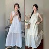 韩系镂空假两件拼接设计无袖背心小白裙连衣裙女装均码★娃娃优选 商品缩略图0