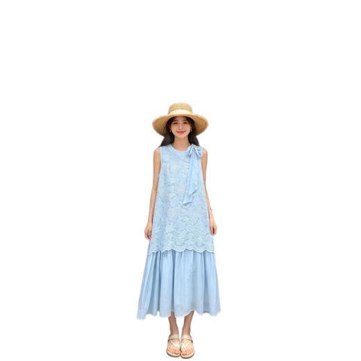 温柔风无袖蕾丝拼接连衣裙夏季新款设计感气质蛋糕裙女宽松显瘦-均码★娃娃优选 商品图4