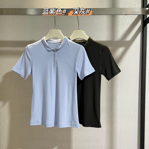 原单正品素*Klee女士纯棉翻领短袖T恤060802 商品图2