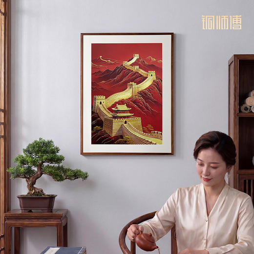 铜师傅 手工錾刻 铜雕画《长城雄风》客厅玄关沙发背景墙装饰挂画 商品图6