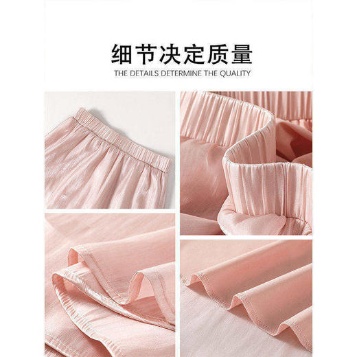 黑色一字肩上衣粉色缎面珠光琉璃流光纱半身裙女初夏季穿搭长裙子★为爱严选 商品图2