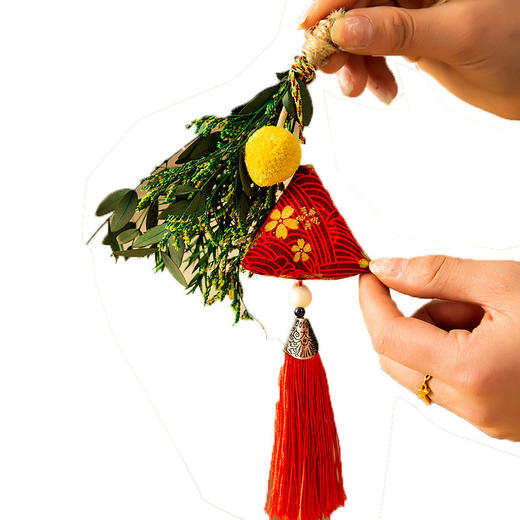 【端午祈福香囊挂件 防蚊虫 祈平安】端午节福字香包挂件 成品 国风荷包手工刺绣香囊随身包边香袋子 商品图5
