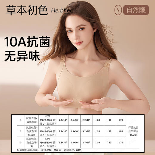 「两件装」草本初色粉底液内衣女隐形无痕大胸显小新款收副乳防下垂文胸65134款 商品图2