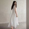 西遇白色无袖连衣裙女2026夏季新款法式荡领飘带不规则设计背心裙SS060486 商品缩略图1