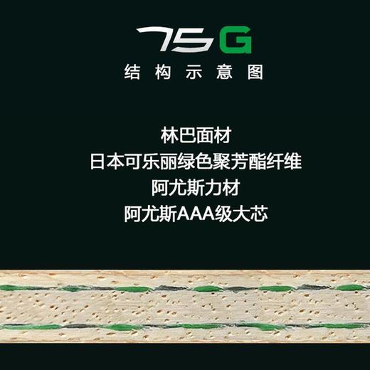SANWEI三维75G内置绿芳碳乒乓球拍底板专业全能弧圈快攻乒乓底板 商品图3