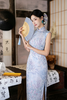 逸红颜明月优选 #「芸萝」仿萝手工钉珠立领旗袍，莫奈吉维尼花园，雾中看花花更柔 商品缩略图7