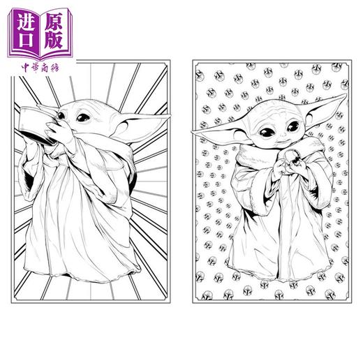 【中商原版】星球大战艺术涂色集 未定名 英文原版 Art of Coloring Star Wars: The Mandalorian and Grogu 商品图2