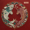 铜师傅 手工錾刻 铜雕画《双鱼呈祥（桌面）》书房摆件装饰画 商品缩略图4