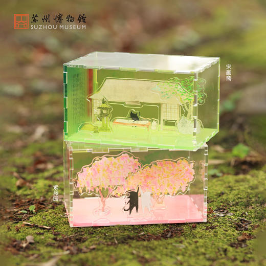 苏州博物馆 苏博揽胜图亚克力摆件 紫藤园/宋画斋 商品图1