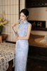 逸红颜明月优选 #「芸萝」仿萝手工钉珠立领旗袍，莫奈吉维尼花园，雾中看花花更柔 商品缩略图6