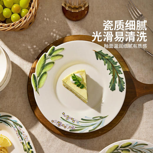 摩登主妇釉下彩餐盘子酸奶碗家用2026新款高级感餐具浮雕水果碗具 商品图2