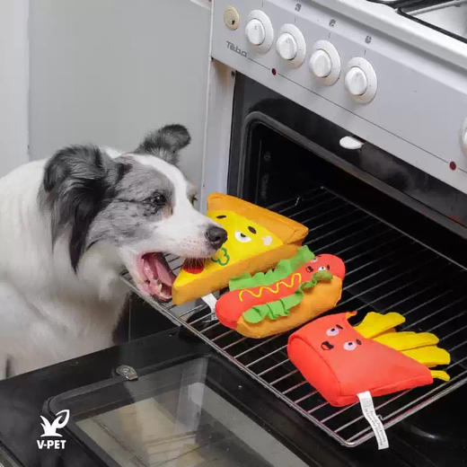 宠物玩具 | V-PET 我爱速食 狗狗耐咬毛绒玩具 商品图1