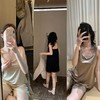 难以拒绝的丝滑！【特妮娜 轻奢缎面睡衣套装】3D聚拢杯垫 防滑细肩带 A字下摆 包容各种身材 亲肤软滑 视觉显瘦 锦氨面料 轻奢有质感 商品缩略图1