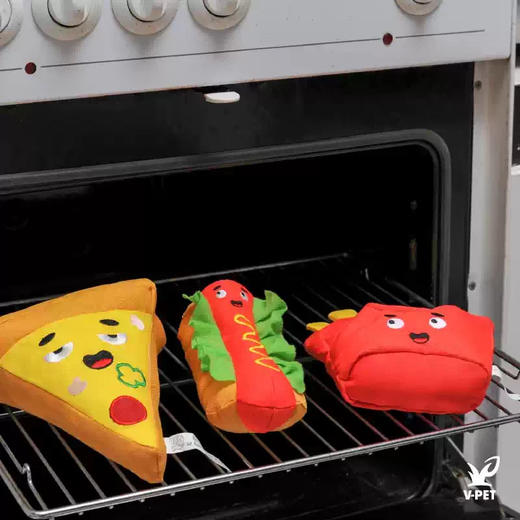 宠物玩具 | V-PET 我爱速食 狗狗耐咬毛绒玩具 商品图3