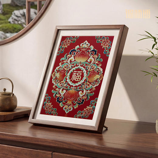 铜师傅 手工錾刻 铜雕画《福泽绵长（桌面）》书房摆件装饰画 商品图3